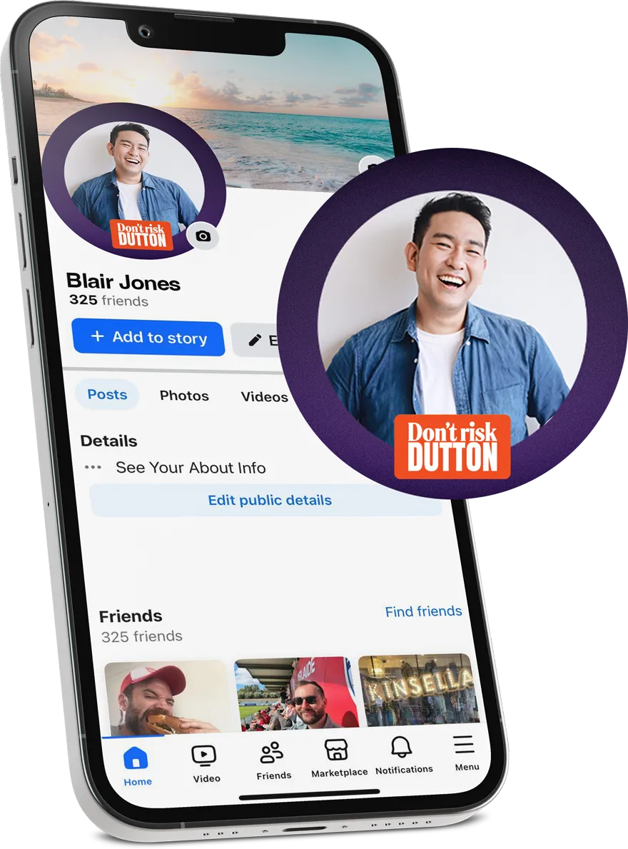 Generate your Don't Risk Dutton social media frame